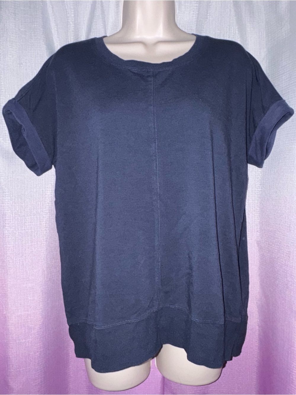GreenTea Short Sleeve Tee in Navy Blue